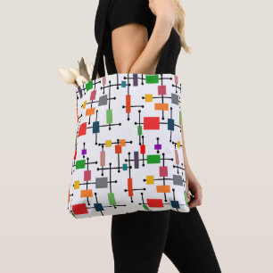 Bolsa Tote Grade Moderna do Século médio Grande