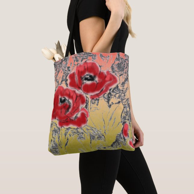 Bolsa Tote Gradient ombre personalizada com cores suaves e de (Close Up)