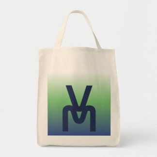 Bolsa Tote Gradiente Azul e Verde Monogram