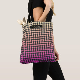 Bolsa Tote Gradiente Colorido Rosa-Tontil a Amarelo-