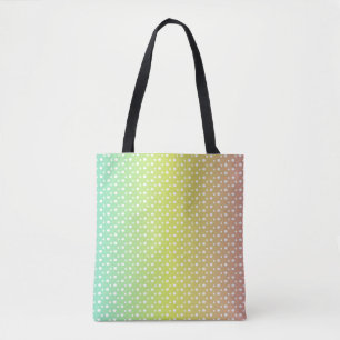 Bolsa Tote Gradiente de bolhas arco-íris colorida