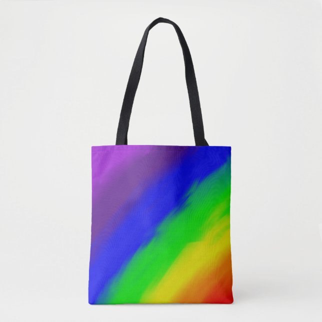 Bolsa Tote Gradiente de Cores do Arco-íris  (Frente)