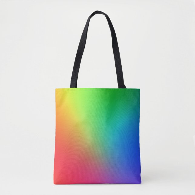 Bolsa Tote Gradiente de Cores do Arco-íris (Frente)