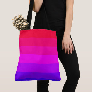 Bolsa Tote Gradiente de Ombre Colorido Divertido