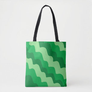 Bolsa Tote Gradiente de ondas de oceano verde