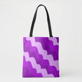 Bolsa Tote Gradiente de ondas do oceano púrpura