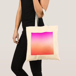 Bolsa Tote Gradiente de Pôr do Sol Pastel Radiante