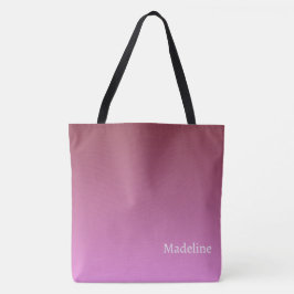 Bolsa Tote Gradiente de rosa claro a tom escuro