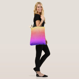 Bolsa Tote Gradiente do Arco-Íris Texturizado Parece Moderno