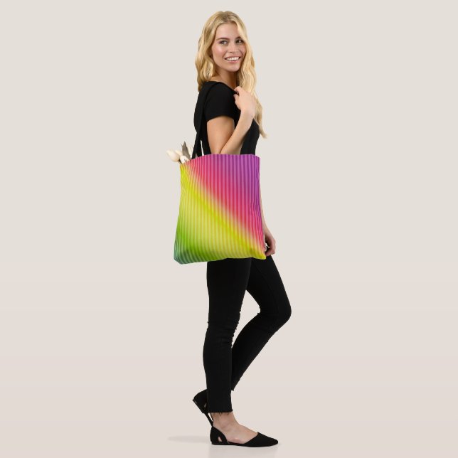 Bolsa Tote Gradiente fluorescente neon brilhante arco-íris om (No(a) Modelo)