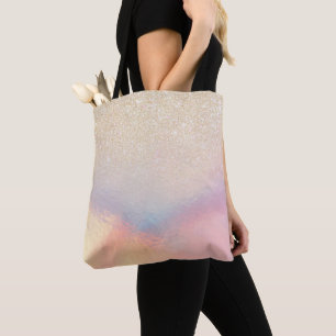 Bolsa Tote Gradiente Holográfico Iridescente da Glitter Doura