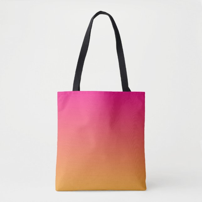 Bolsa Tote Gradiente rosa e laranja (Frente)