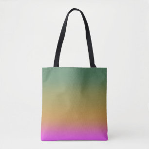 Bolsa Tote Gradiente verde-rosa verde-tenente