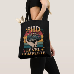 Bolsa Tote Graduação de Nível PhD Doutorado Jogos
