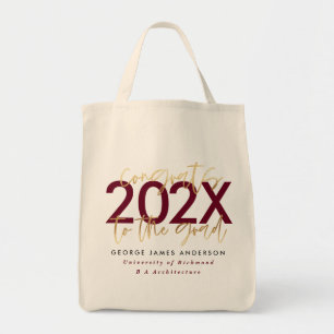 Bolsa Tote graduação em na moda da rocha de ouro moderno