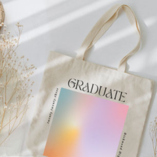 Bolsa Tote Graduação - moderna tipografia mínima do pastel au