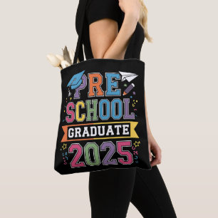 Bolsa Tote Graduado na Pré-Escola 2025 Graduação Pré K Escola