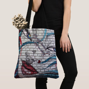 Bolsa Tote Graffiti de Menina Asiática 