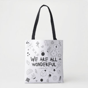 Bolsa Tote Gráfica Fofa - Afirmação Motivacional A