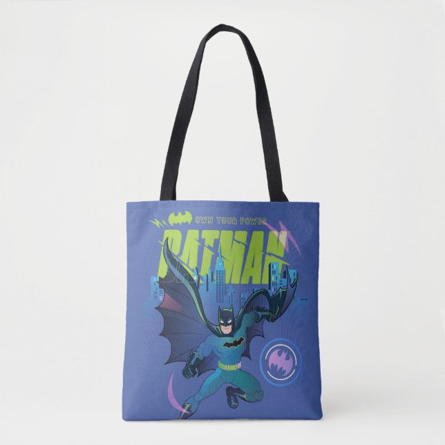 Bolsa Tote Gráfico da cidade do Batman "Possuir seu poder" (Frente)