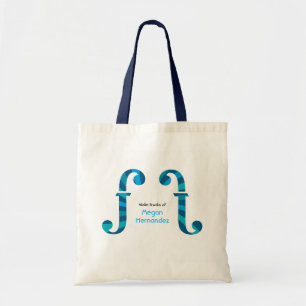 Bolsa Tote Gráfico de Buracos Sonoros de Instrumentos de Cad