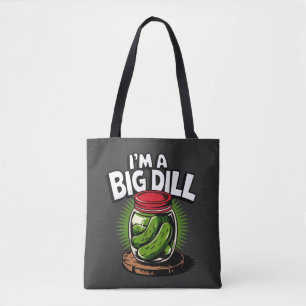 Bolsa Tote Gráfico de Caracteres de Picles Grandes Dill para
