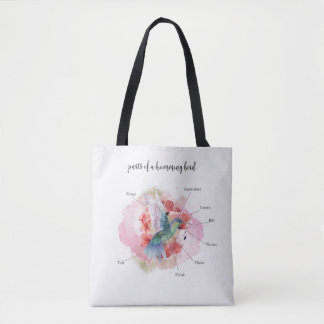Bolsa Tote Gráfico de Chameleon Aquarela Educacional