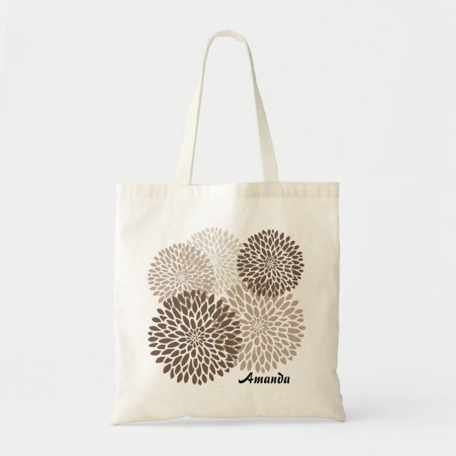Bolsa Tote Gráfico de Chrysanthemum Moderno (Frente)