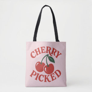 Bolsa Tote Gráfico de Fruta Retro na Moda Escolhida a Dedo