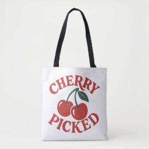 Bolsa Tote Gráfico de Fruta Retro Tendência Escolhida a Dedo