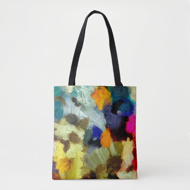 Bolsa Tote gráfico de fundo abstrato psíquico moído (Frente)