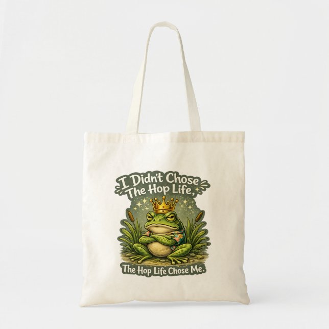Bolsa Tote Gráfico de Meme de Sapo Engraçado (Frente)