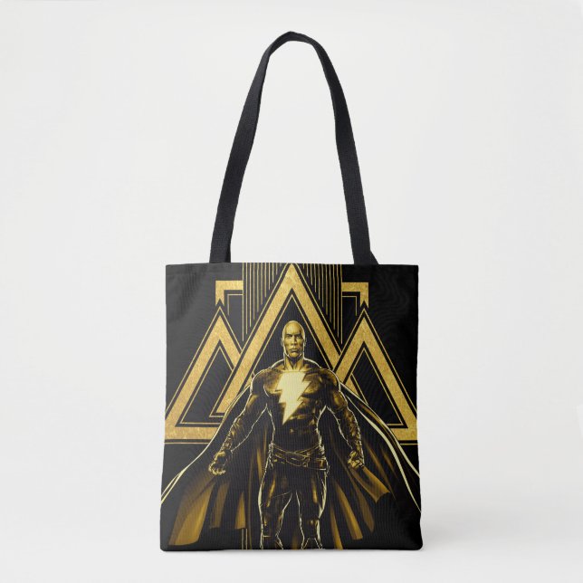 Bolsa Tote Gráfico de Pilares Triangulares de Adão Preto (Frente)