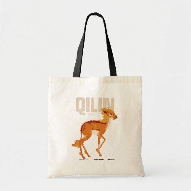 Bolsa Tote Gráfico de Qilin Vintage (Frente)