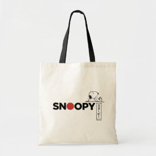 Bolsa Tote Gráfico de Tipografia Japonesa Snoopy