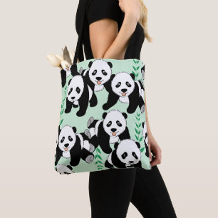 Bolsa Tote Gráfico de Ursos de Panda