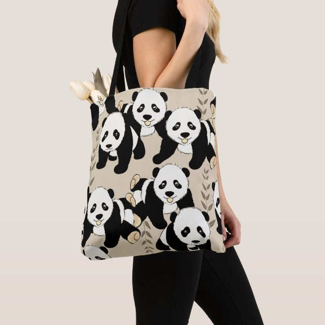 Bolsa Tote Gráfico de Ursos de Panda (Close Up)