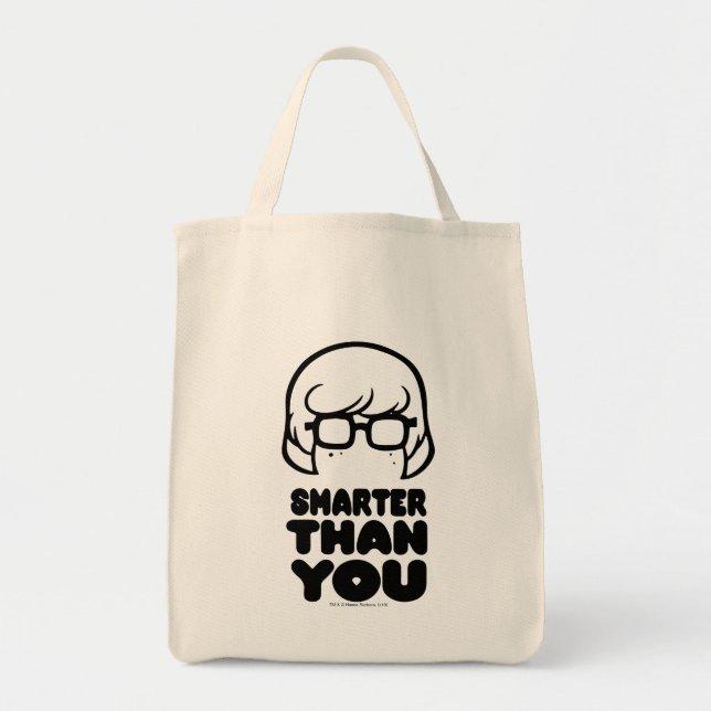 Bolsa Tote Gráfico de Velma "Mais Inteligente Que Você" (Frente)