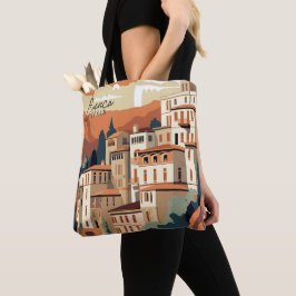Bolsa Tote Gráfico de Viagem de Arte com Espanha de Pintura d