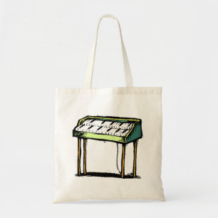 Bolsa Tote Gráfico do design do piano do órgão elétrico d