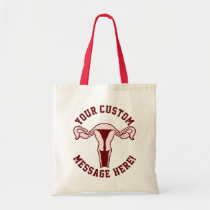 Bolsa Tote Gráfico do Útero + Barra de Toques de Texto Person