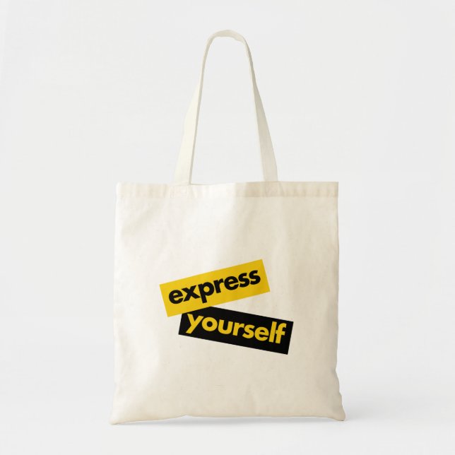 Bolsa Tote Gráfico moderno, vibrante e ousado de se Expressar (Frente)