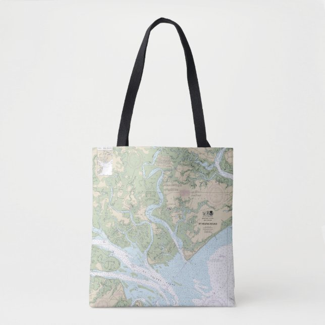 Bolsa Tote Gráfico náutico 11517 da rua Helena Sound (Frente)