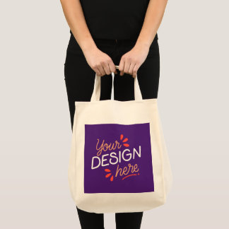 Bolsa Tote Gráfico roxo quadrado com laranja divertido