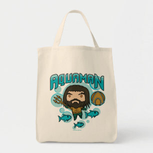 Bolsa Tote Gráfico submarino de Aquaman Chibi Aquaman