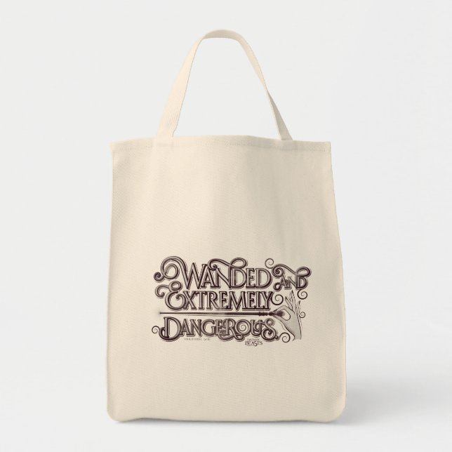 Bolsa Tote Gráfico Wanded E Extremamente Perigoso - Branco (Frente)