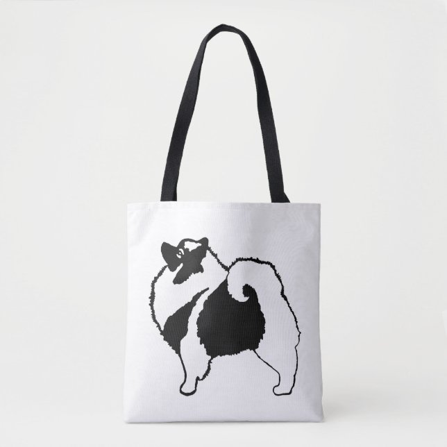 Bolsa Tote Gráficos Keeshond - Arte de Cachorro Original (Frente)