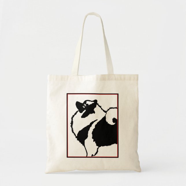 Bolsa Tote Gráficos Keeshond - Arte de Cachorro Original (Frente)
