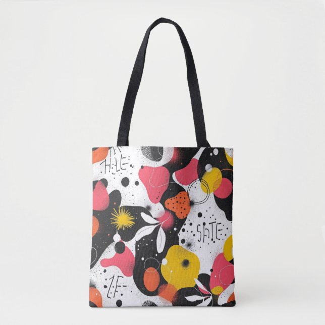 Bolsa Tote Grafite abstrato (Frente)