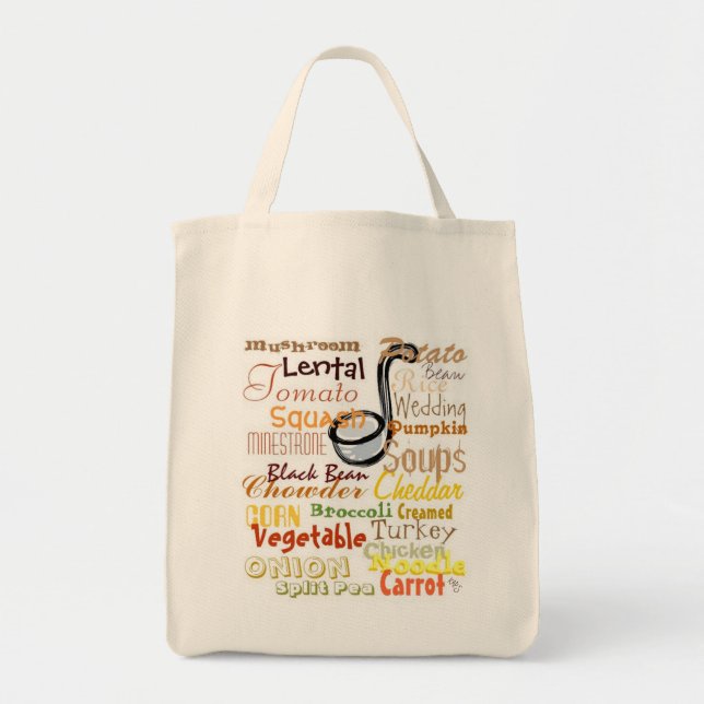 Bolsa Tote Grafite de sopas (Frente)